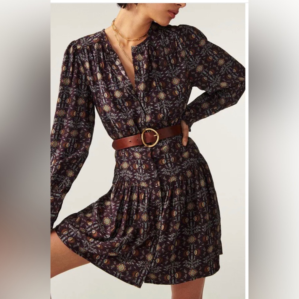 NWT BA & SH Tracy Viscose Front Button Dress Size 2 - Picture 3 of 11